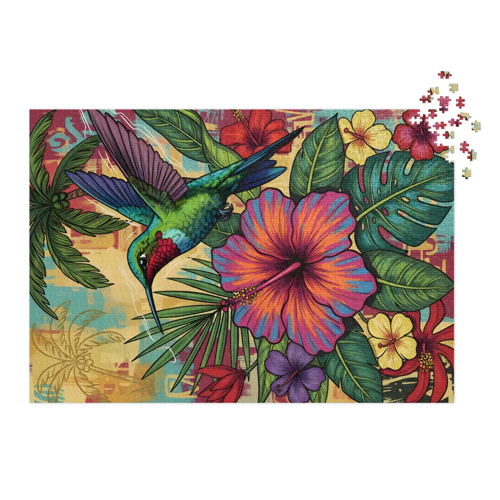 Hummingbird & Hibiscus | Jigsaw Puzzles