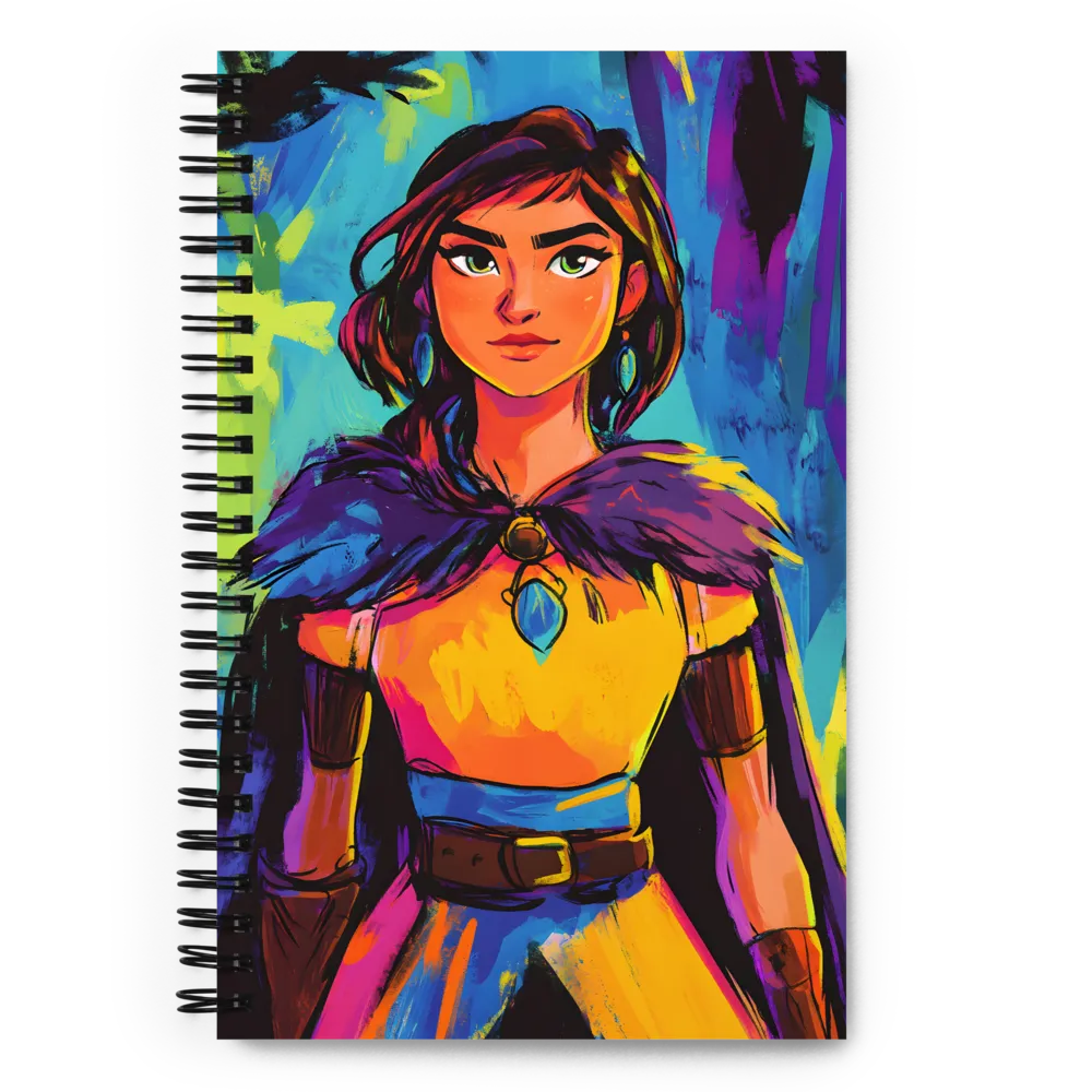 Radiant Warrior Portrait 
 Spiral Notebook | 140 pages
