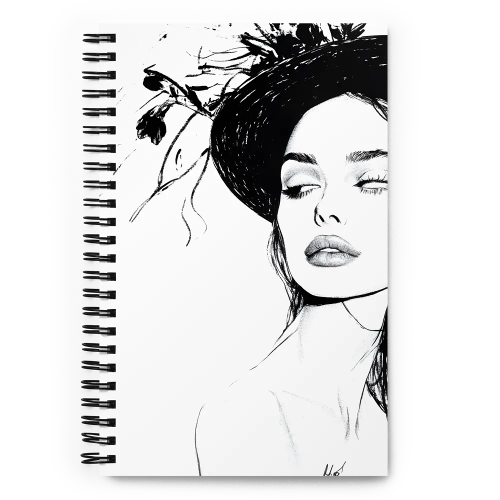 Elegant Gaze in Noir 
 Spiral Notebook | 140 pages