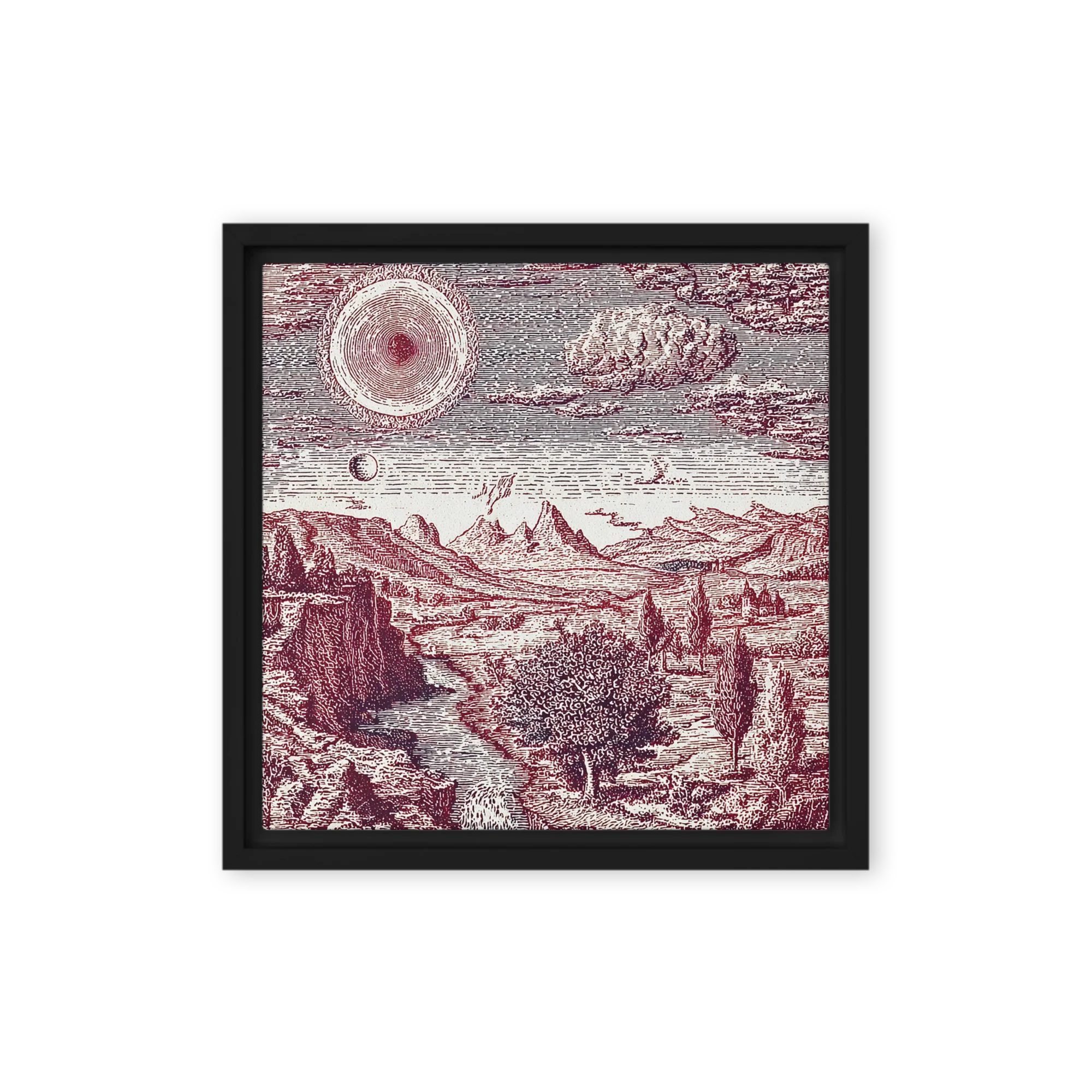 Cosmic Landscape Engraving