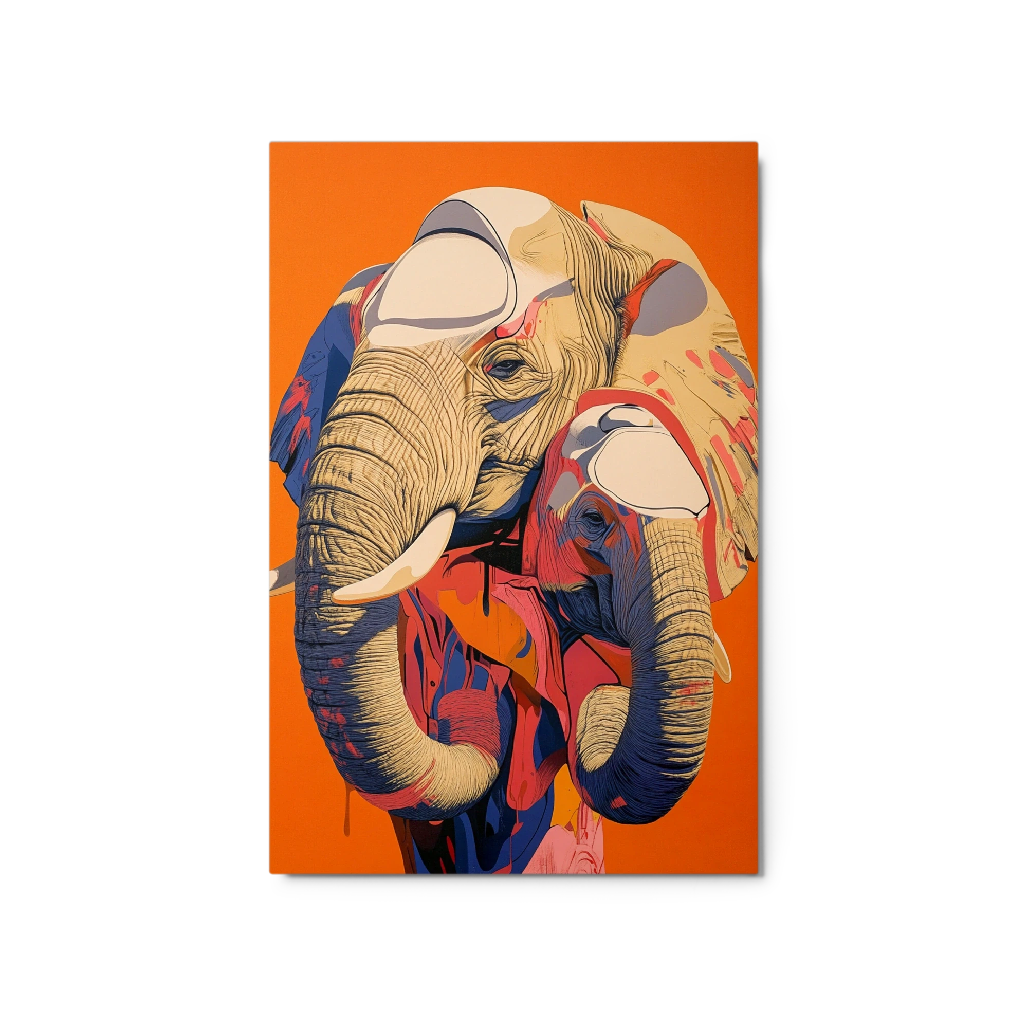 Elephant and Baby Elephant Pop Art