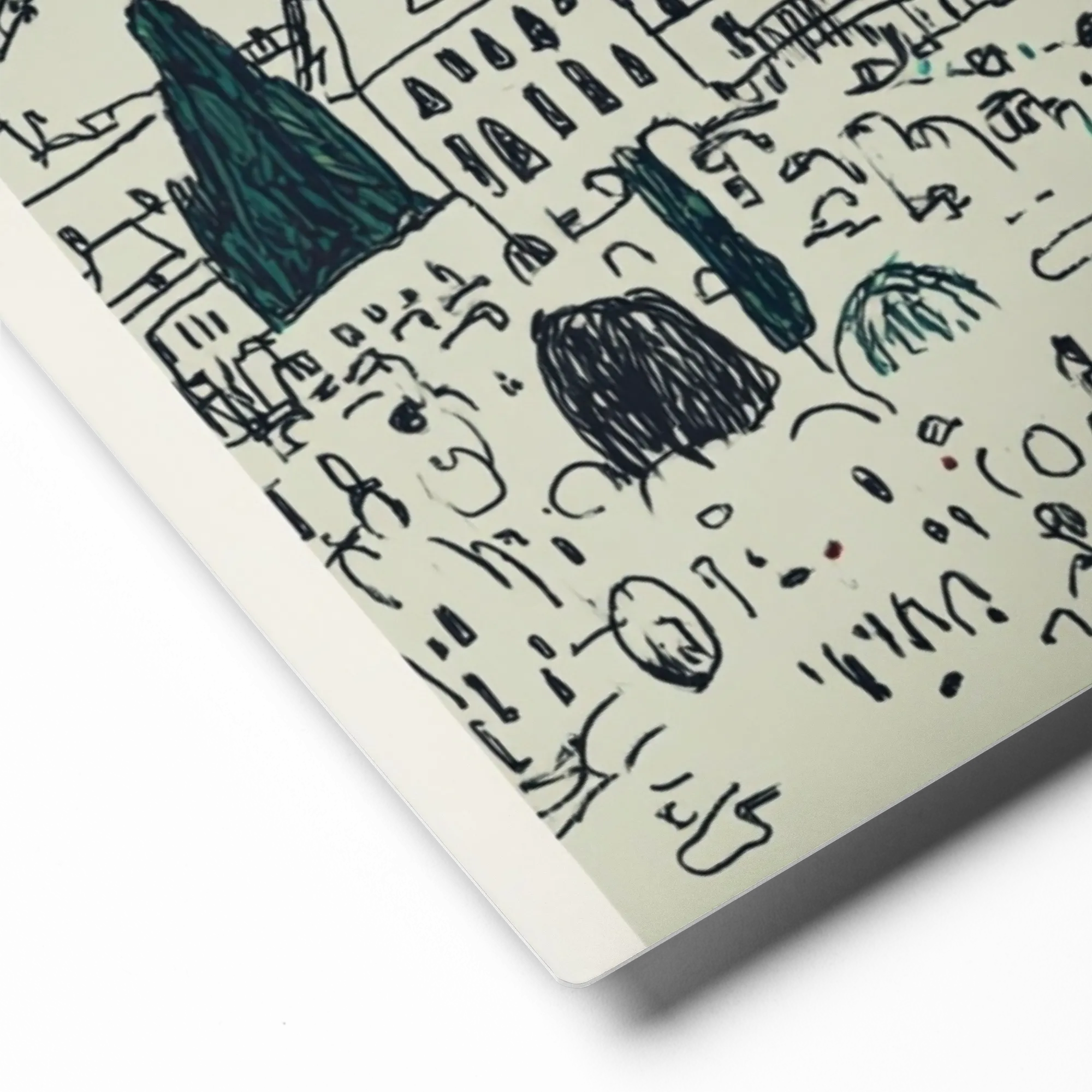 Hillside Town Line Art | Art Print