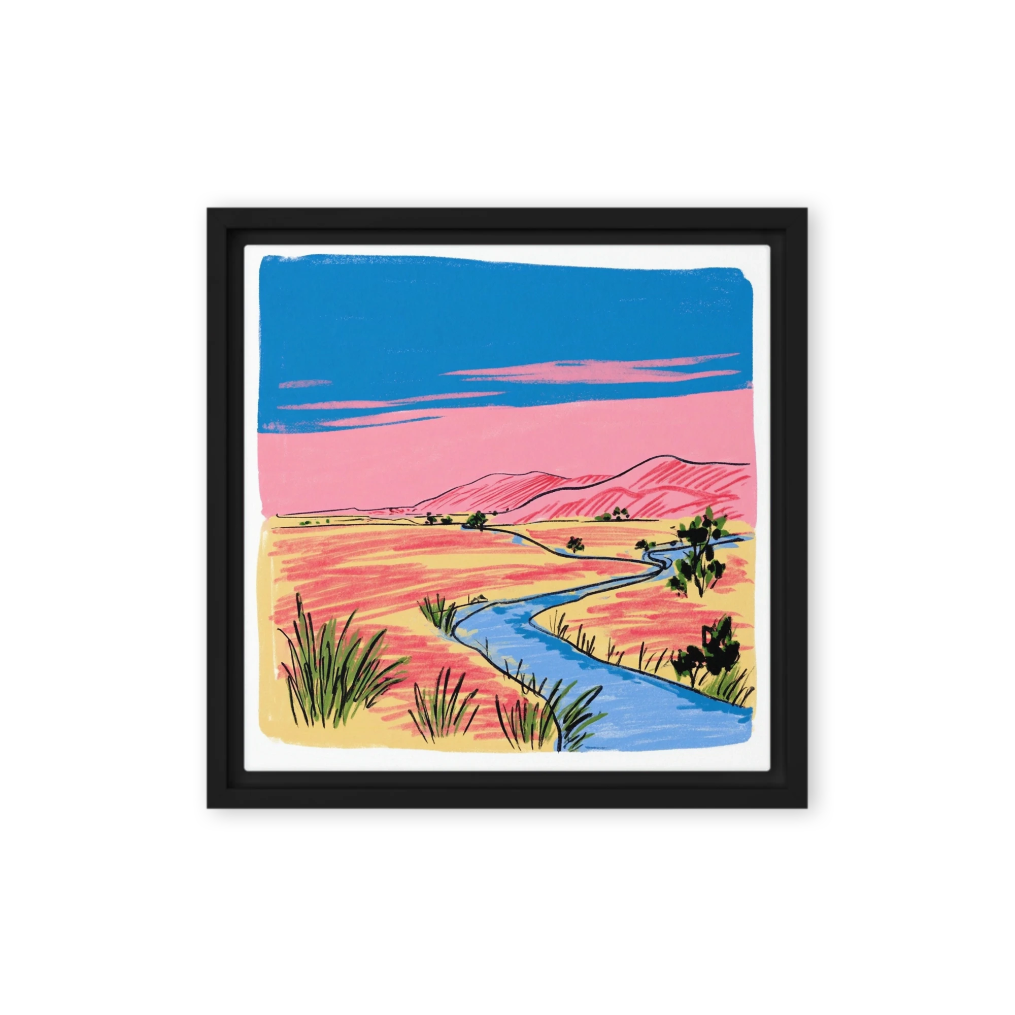 Winding Desert River