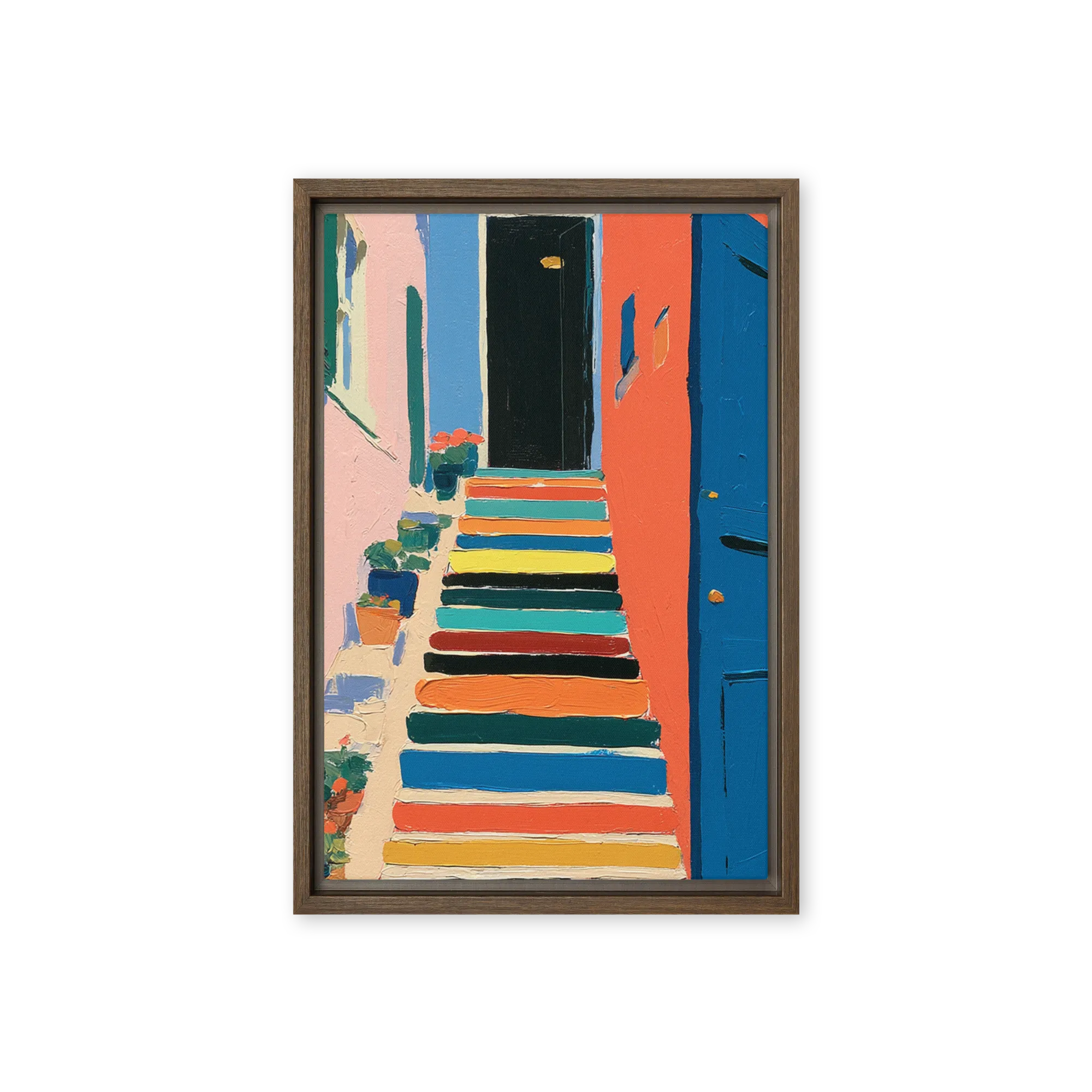 Planes of Mediterranean leisure — Thick impasto oil slabs