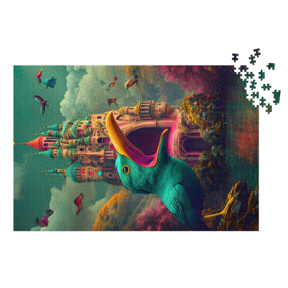 Surreal Castle and Bird