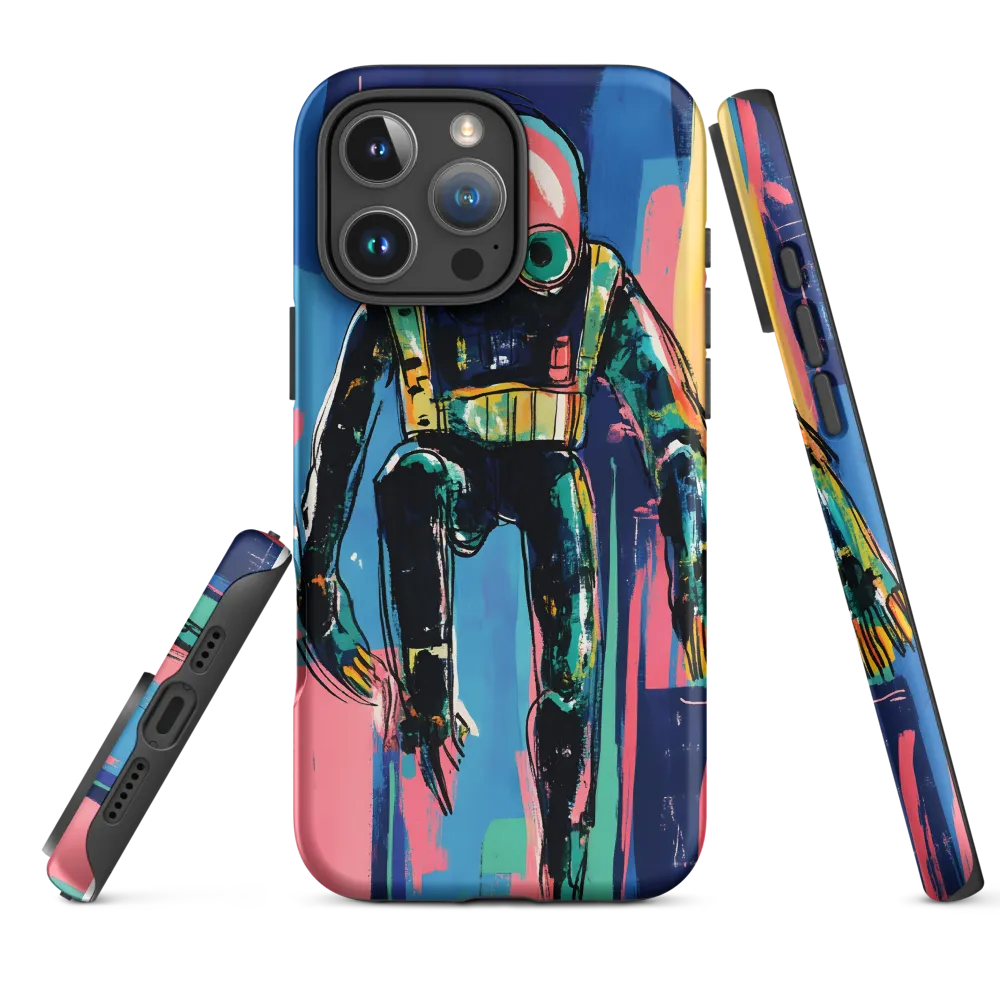 Abstract Diver Illustration