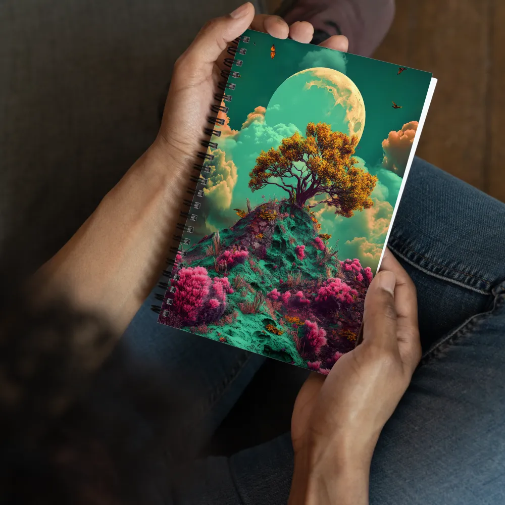 Lunar Bloomscape 
 Spiral Notebook | 140 pages