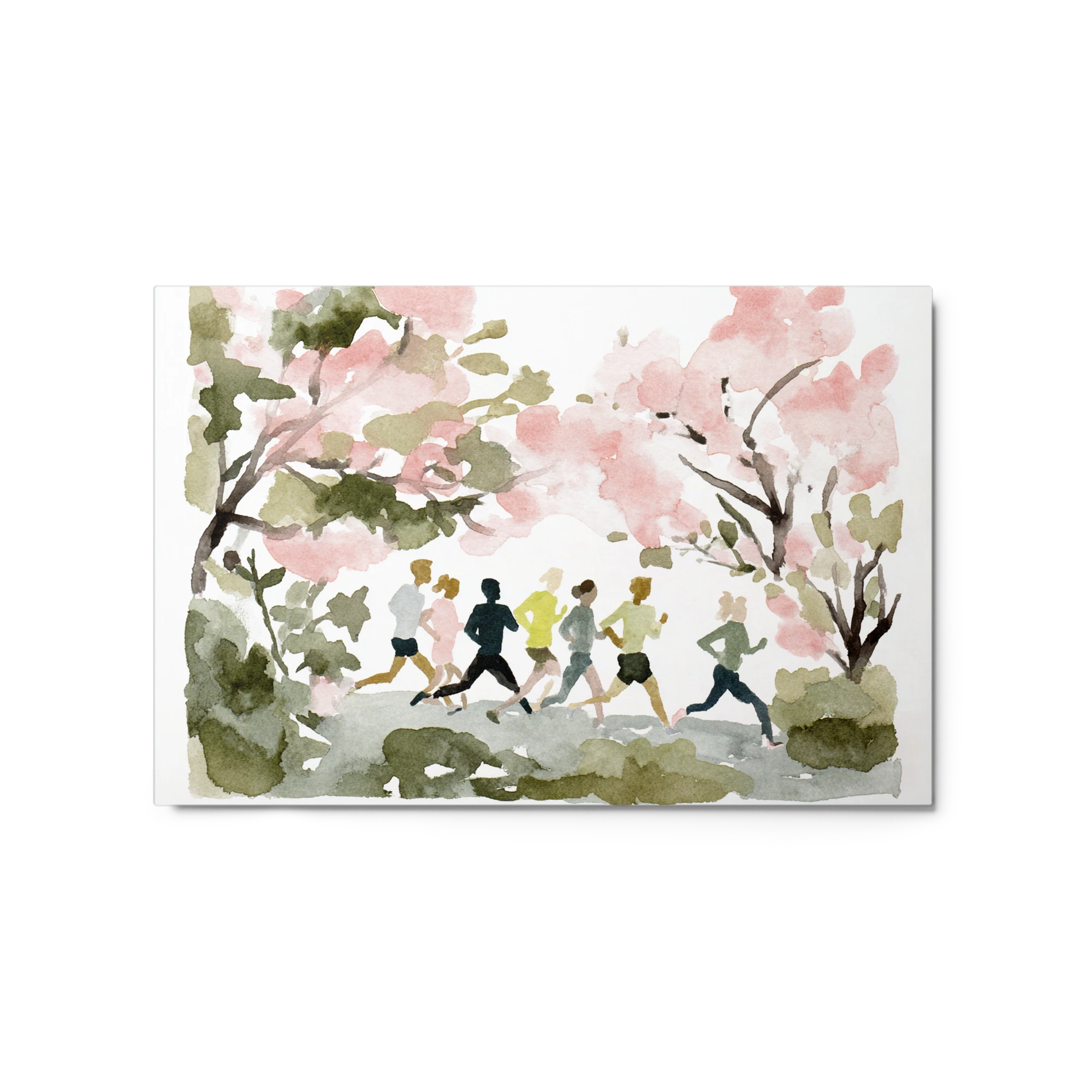 Spring Run Under Cherry Blossoms | Art Print