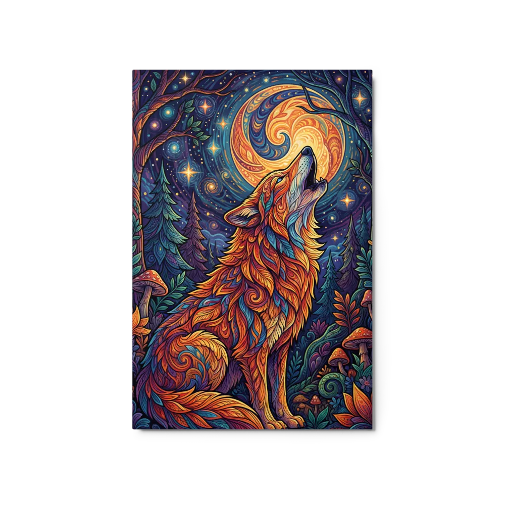 Celestial Howl 
 Poster with White Frame | 12″x 16″