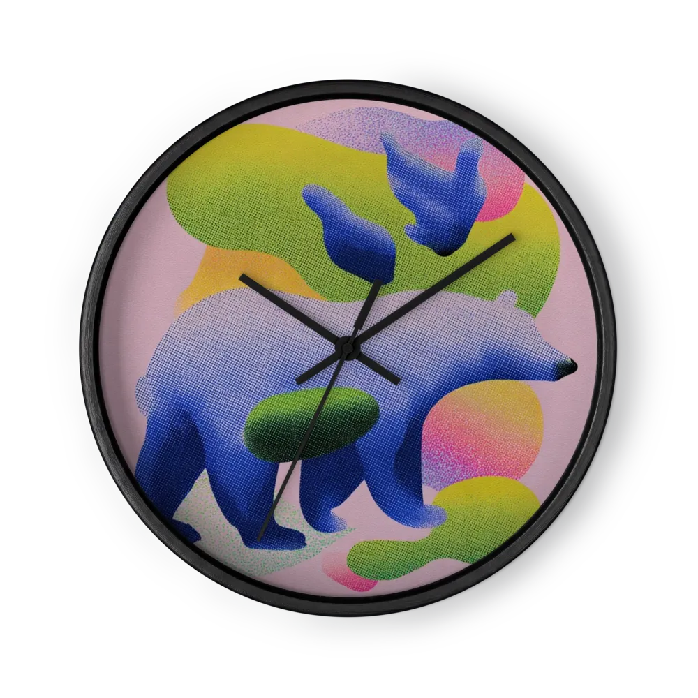 Stippled Bear | Wall Clock