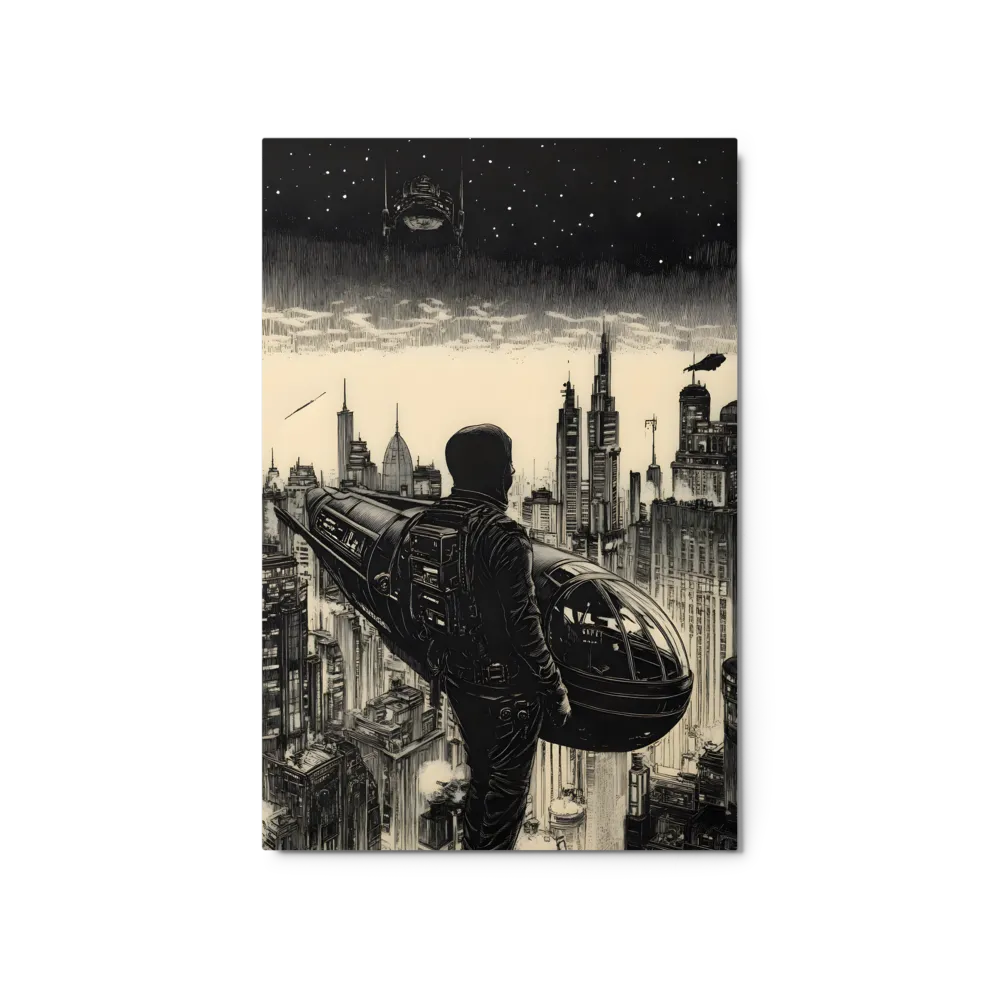 Retrofuturistic Cityscape 
 Canvas | 40″x 60″