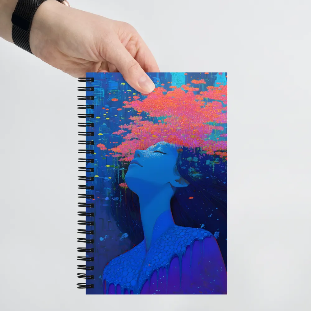 Beneath the Ethereal Bloom 
 Spiral Notebook | 140 pages