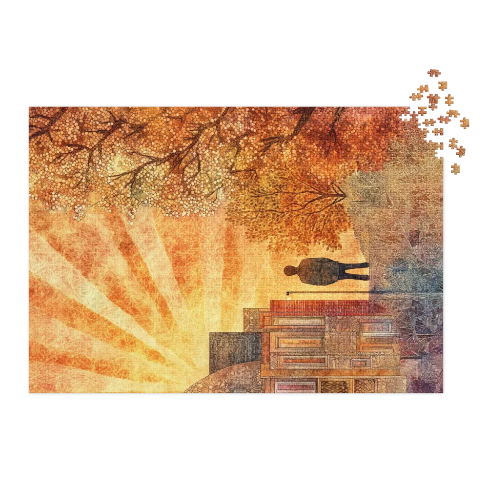 Surreal Landscape with Silhouette