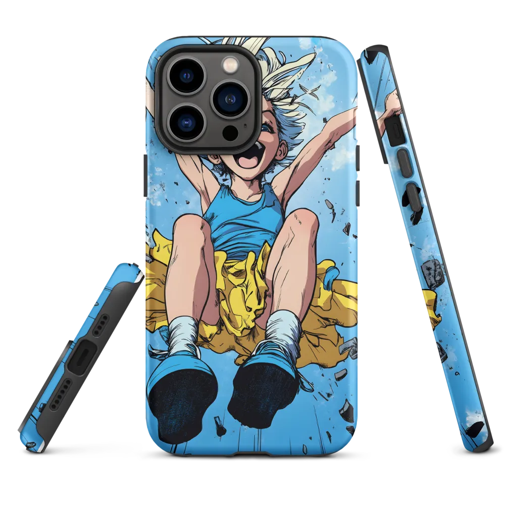 Joyful Girl in Action | Phone Case