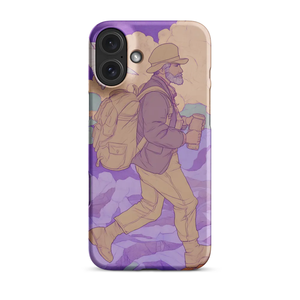 Hiker in Colorful Landscape | Phone Case