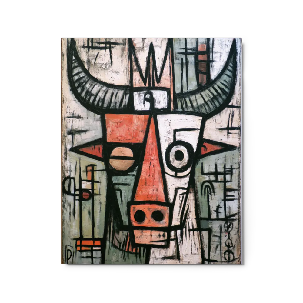 The Crowned Taurus 
 Canvas with Brown Frame