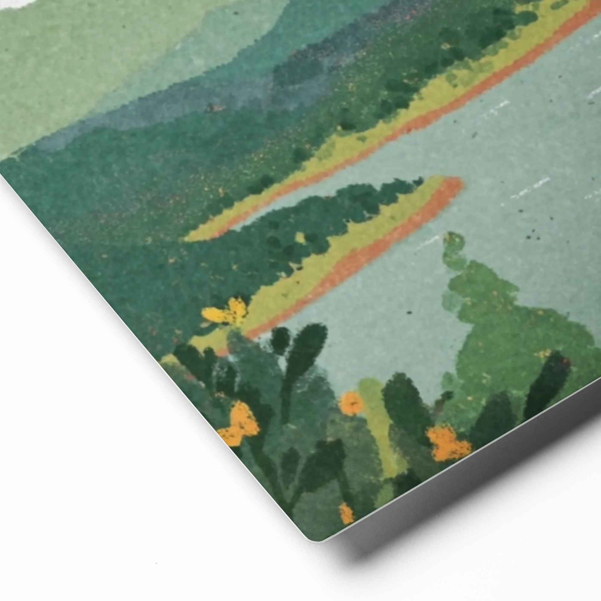 Golden Hour Over the Lake 
 Canvas | 8″x 8″