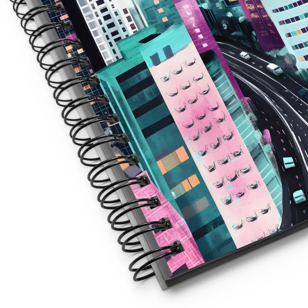 Vibrant Cityscape Dream 
 Spiral Notebook | 140 pages