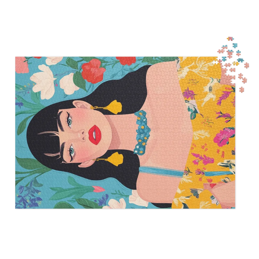 Floral Grace 
 Jigsaw Puzzle in Tin Box