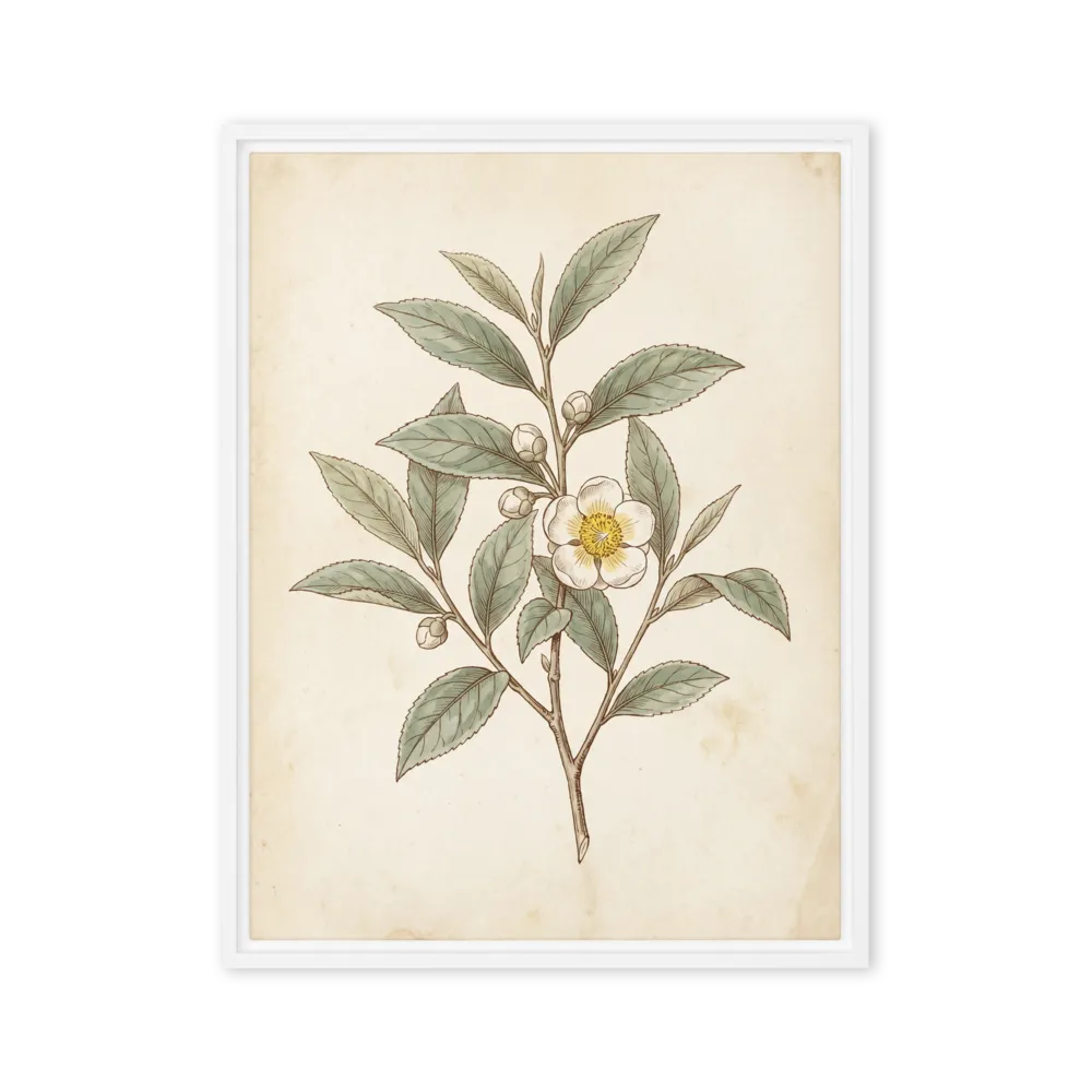 Camellia Sinensis Botanical 
 Canvas | 8″x 10″