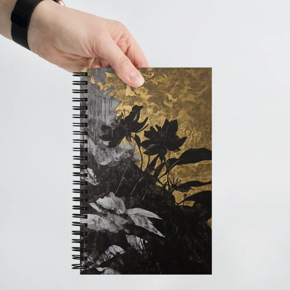 Golden Bloom Nocturne 
 Spiral Notebook | 140 pages