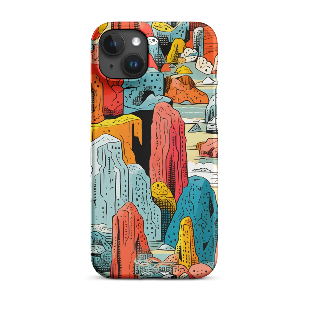 Colorful Stylized Mountain Landscape | Phone Case