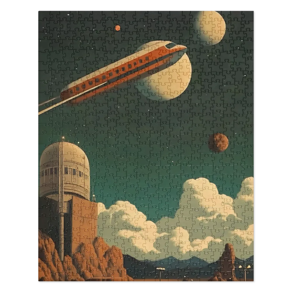 Retro Space Odyssey 
 Jigsaw Puzzle in Tin Box