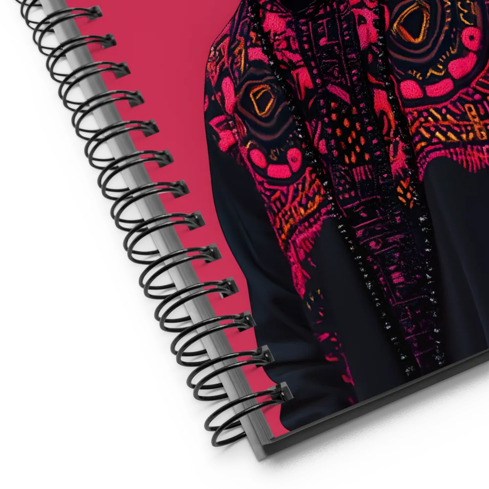 Neo-Tribal Masked Figure 
 Spiral Notebook | 140 pages