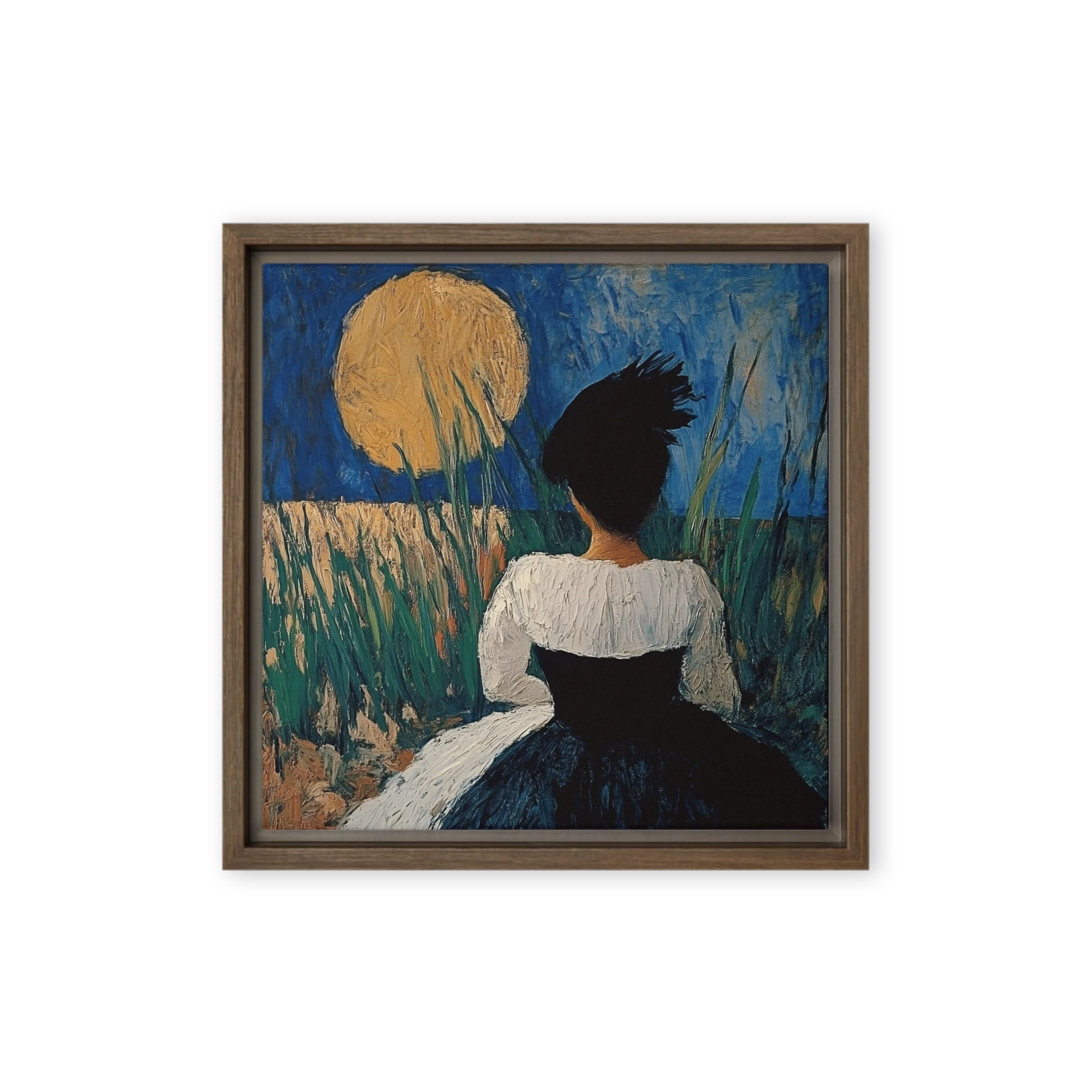 Gazing at the Harvest Moon | Art Print