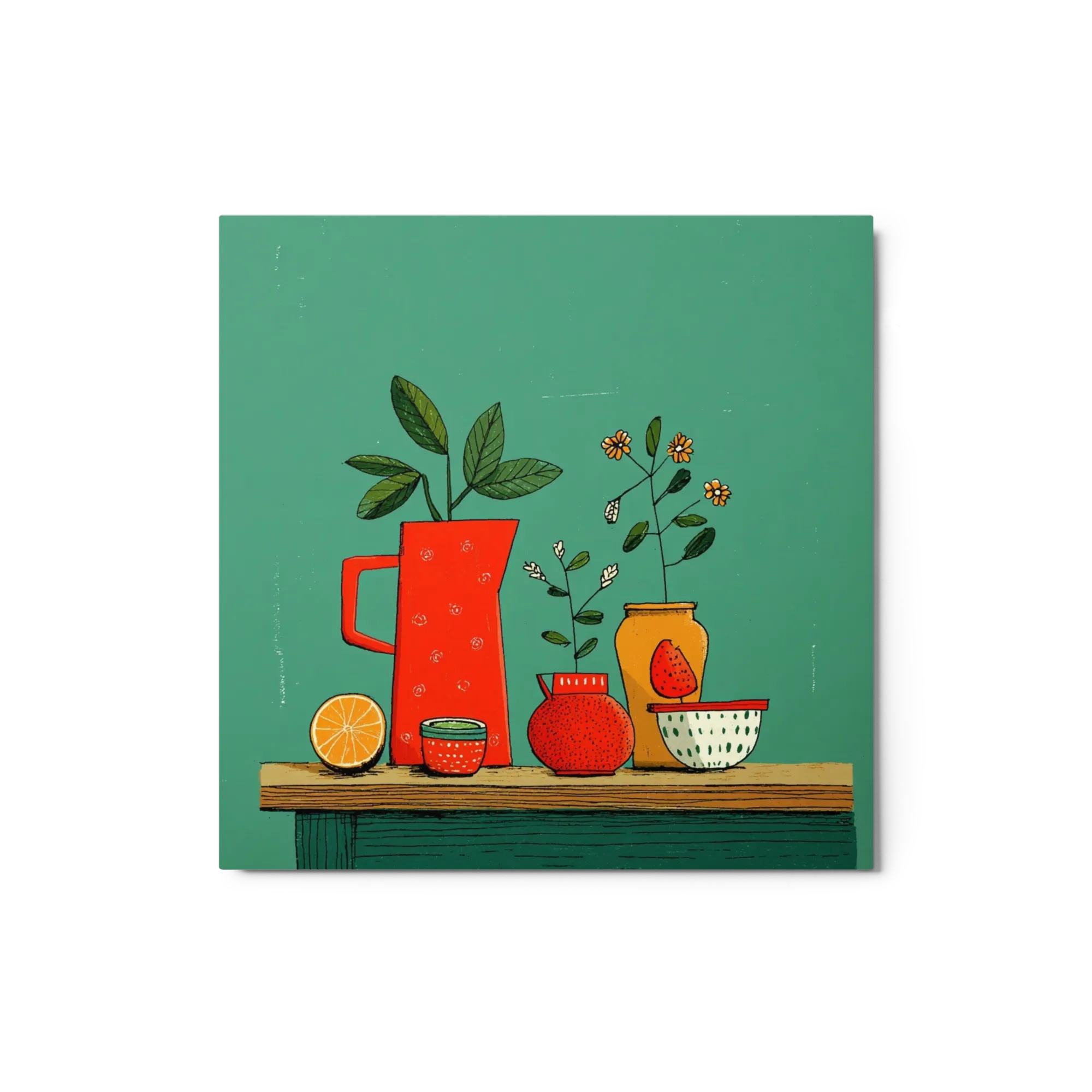 Red Pitcher Still Life