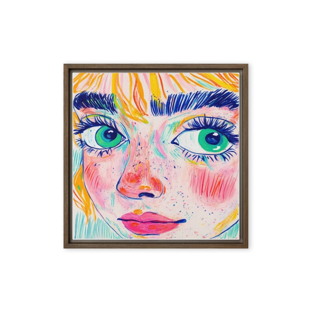 Vibrant Portrait with Green Eyes