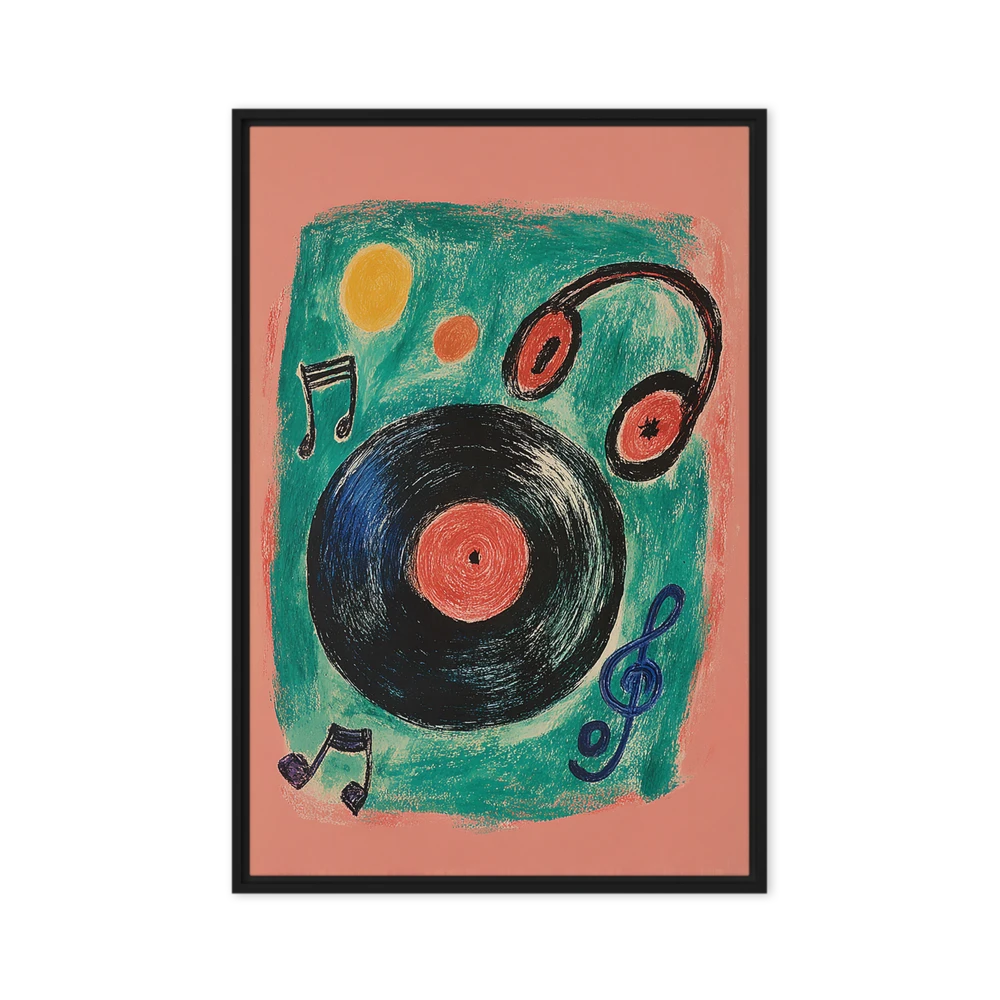 Vinyl and Headphones | Art Print