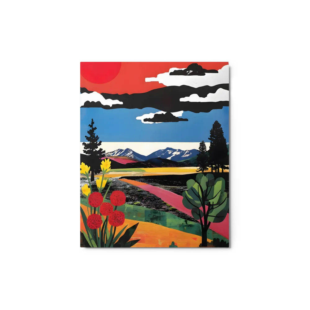Color Block Landscape 
 Metal Print | 8″x 10″
