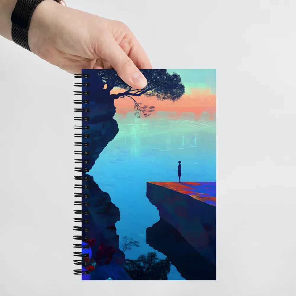 Solitary Figure, Surreal Waters 
 Spiral Notebook | 140 pages