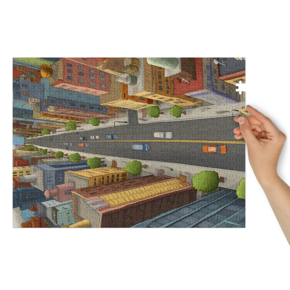 Perspectiva Aérea Urbana 
 Puzzle em caixa de metal