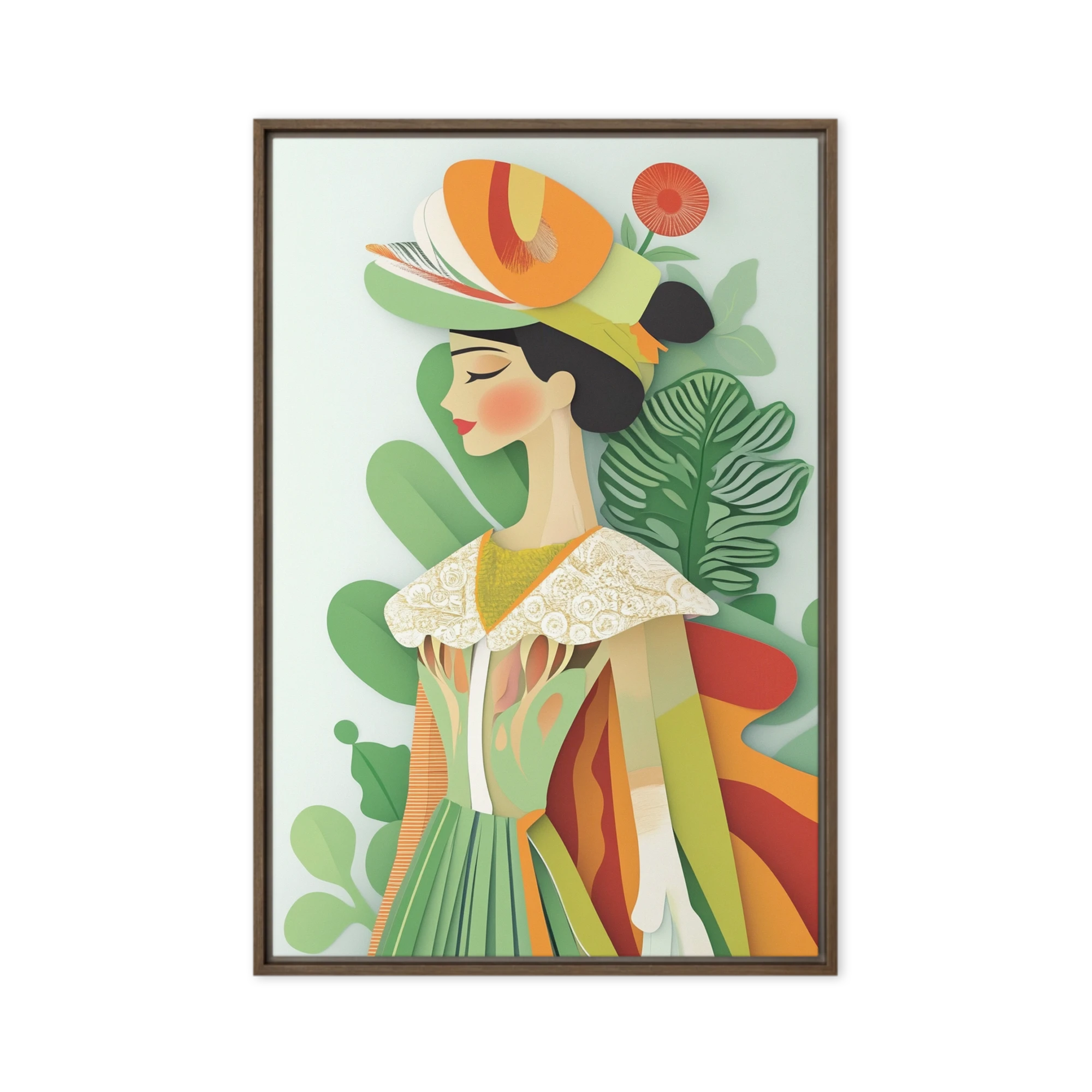 Layered Floral Portrait | Art Print