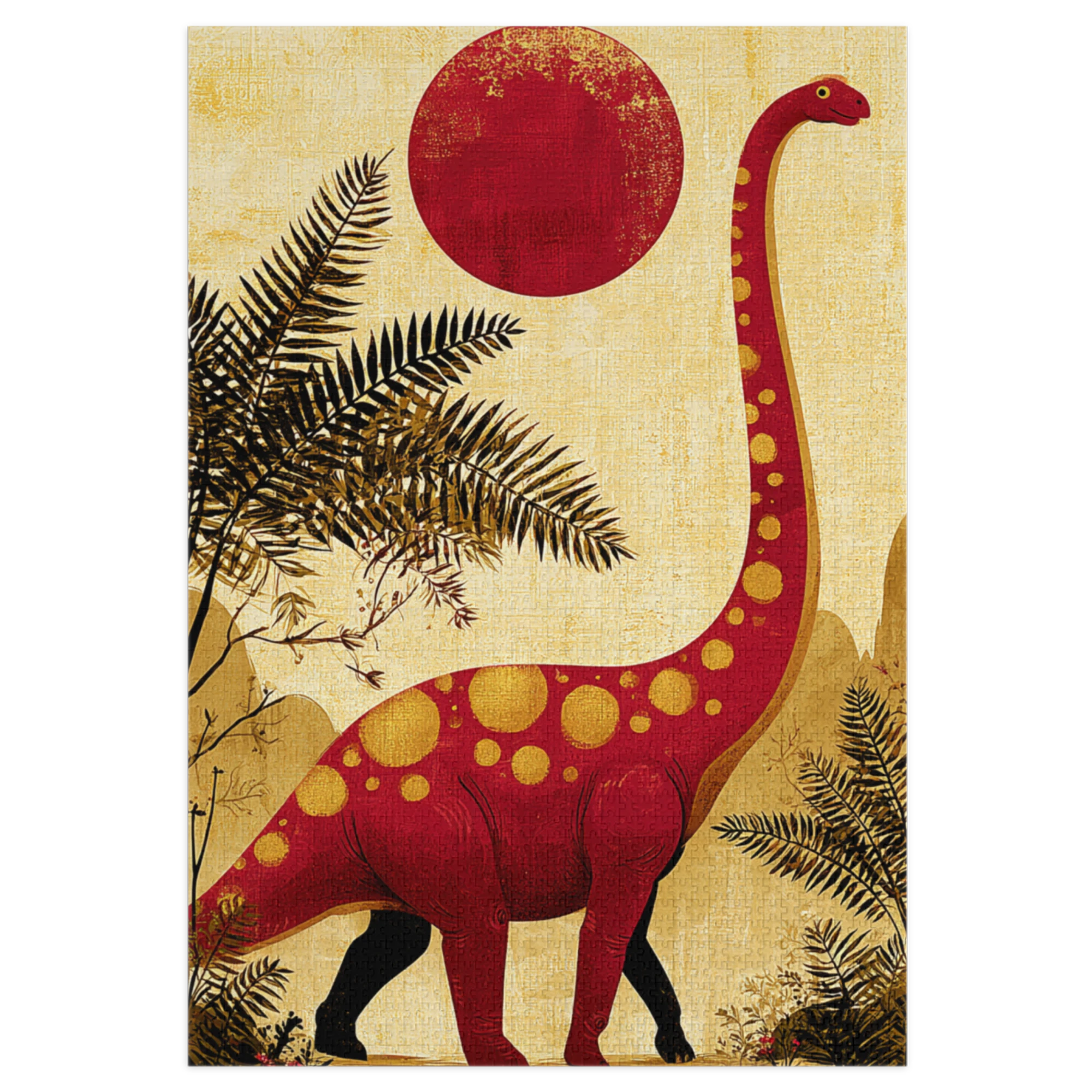 Crimson Sauropod Under Sun | Jigsaw Puzzles