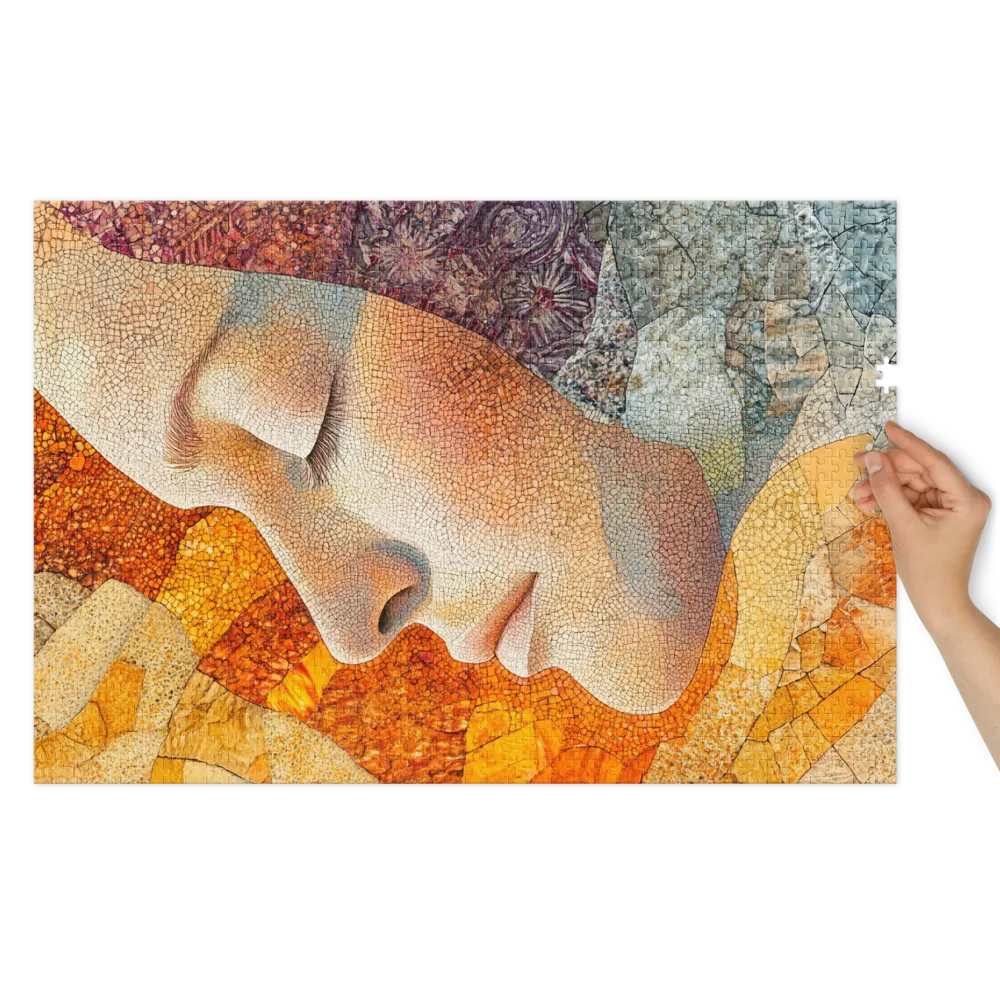 Serene Mosaic Profile 
 Jigsaw Puzzle in Tin Box
