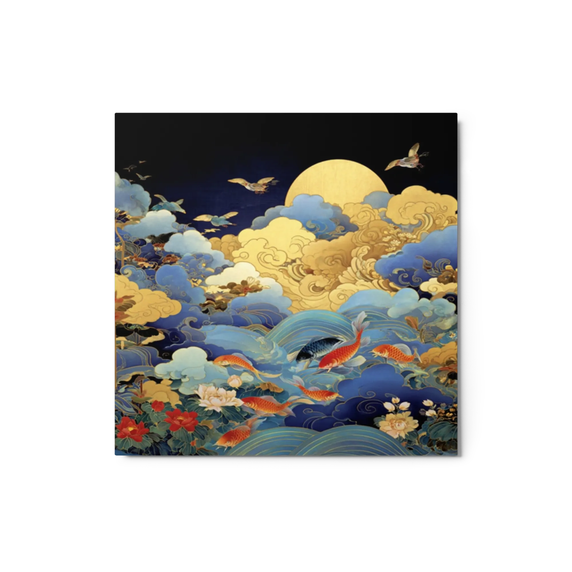 Koi and Moon Waves