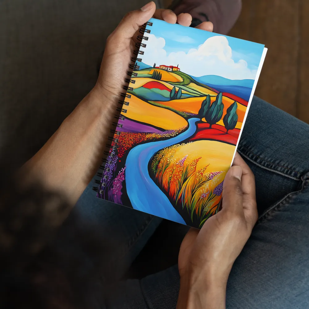 Tuscan Fields of Color 
 Spiral Notebook | 140 pages