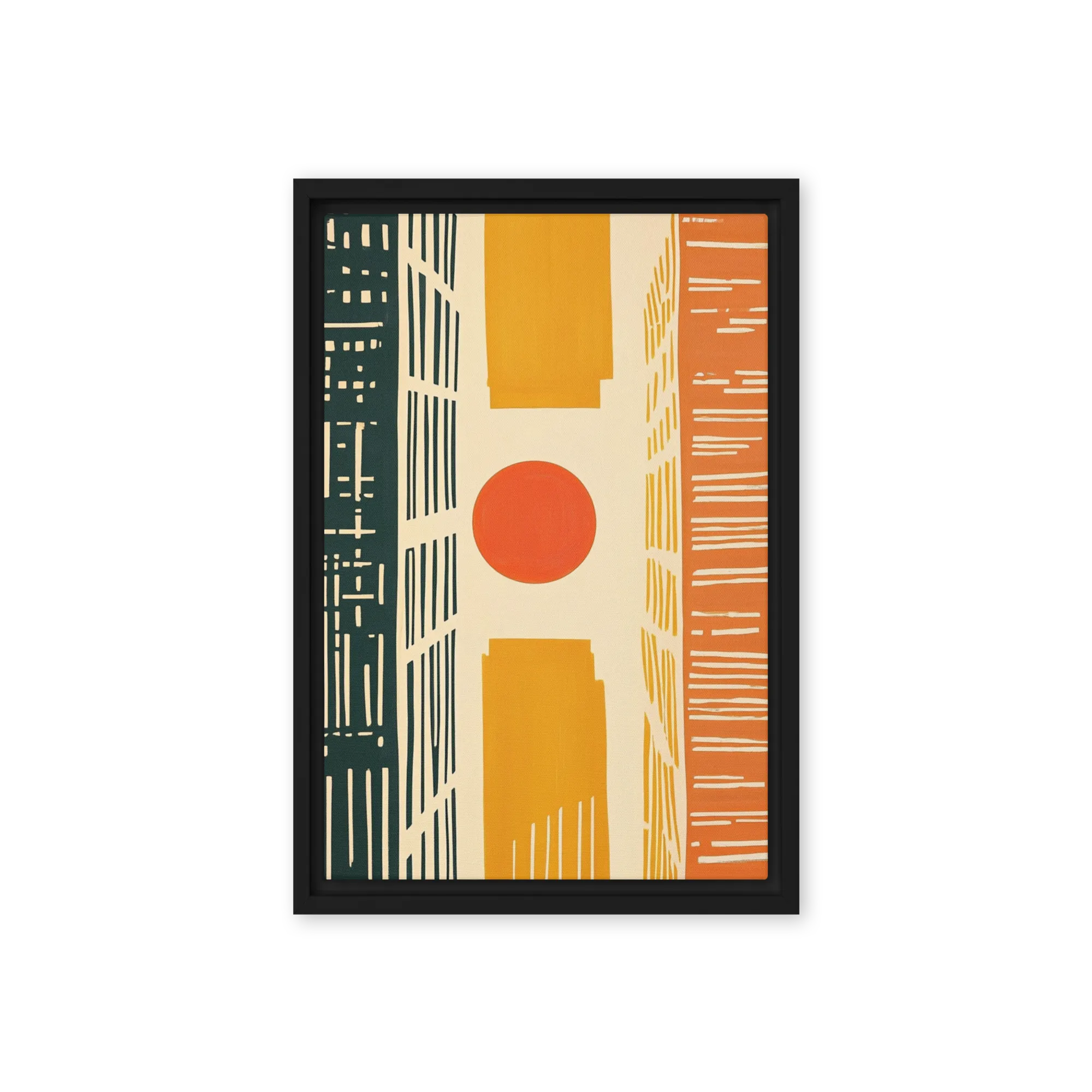 Urban Geometry 
 Canvas with White Frame