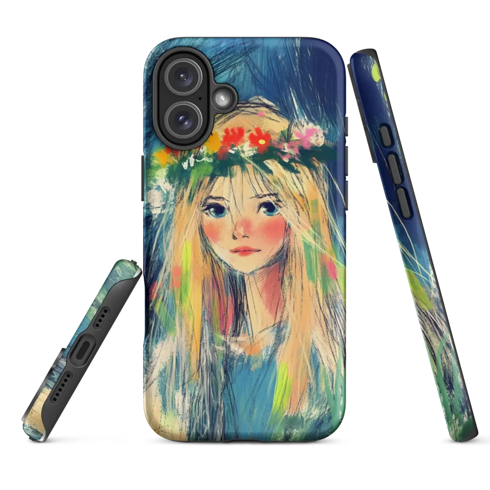 Girl with Flower Crown | Phone Case
