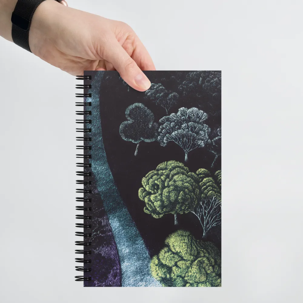 Stippled Forest Nocturne 
 Spiral Notebook | 140 pages