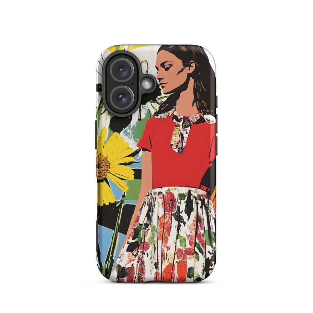Fashion Model with Flowers | Phone Case
