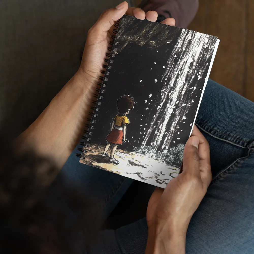 Gaze at the Luminous Waterfall 
 Spiral Notebook | 140 pages