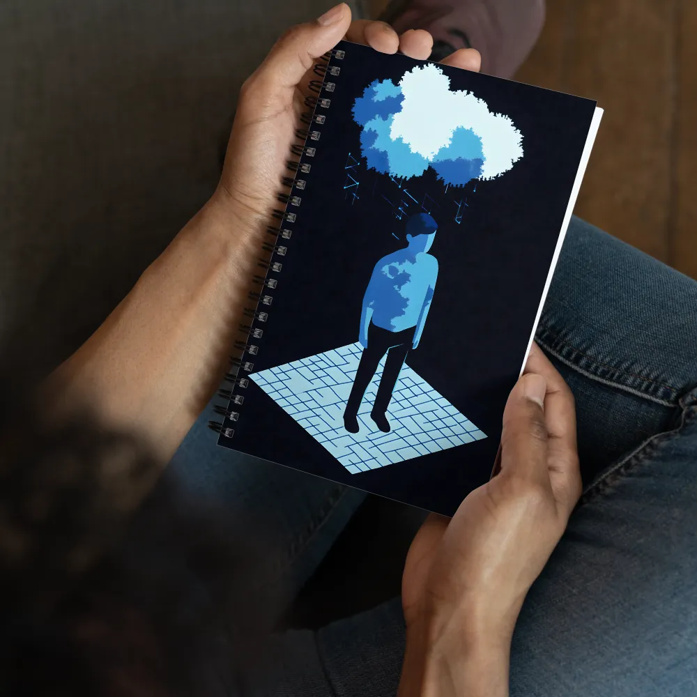 Digital Rain Meditation 
 Spiral Notebook | 140 pages