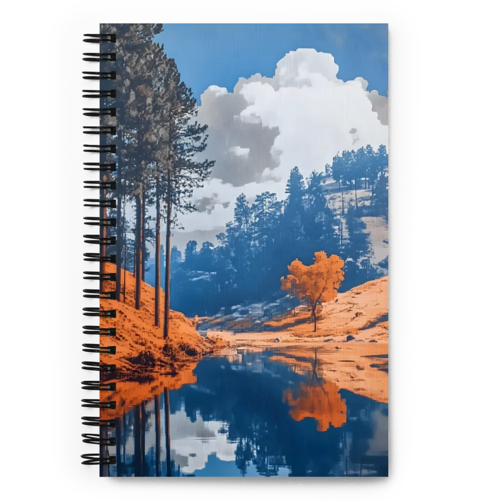 Duotone Lake Landscape 
 Spiral Notebook | 140 pages