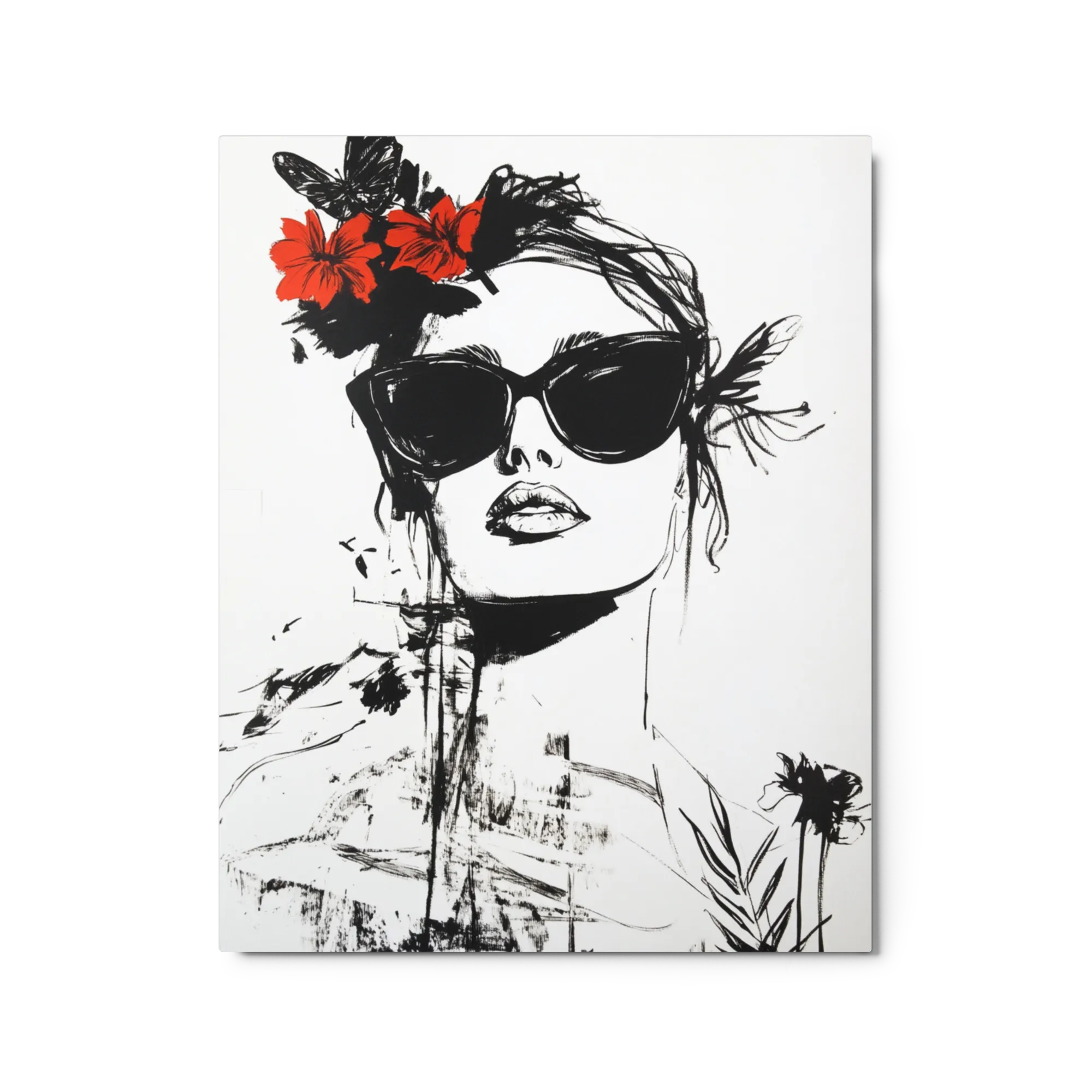 Red Blooms and Shades