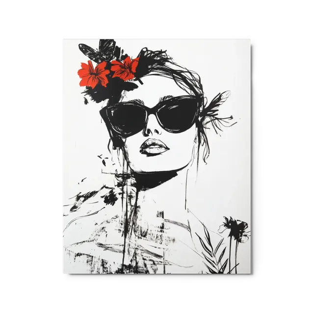 Floral Ink Muse | Art Print