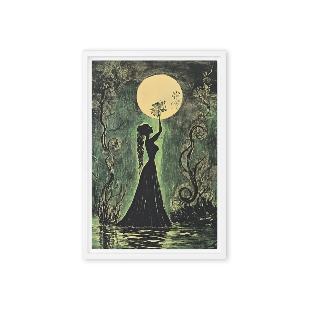 Lunar Bloom's Embrace | Art Print